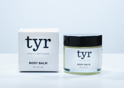 Body Balm with packaging box Isolated in white background, straight on angle