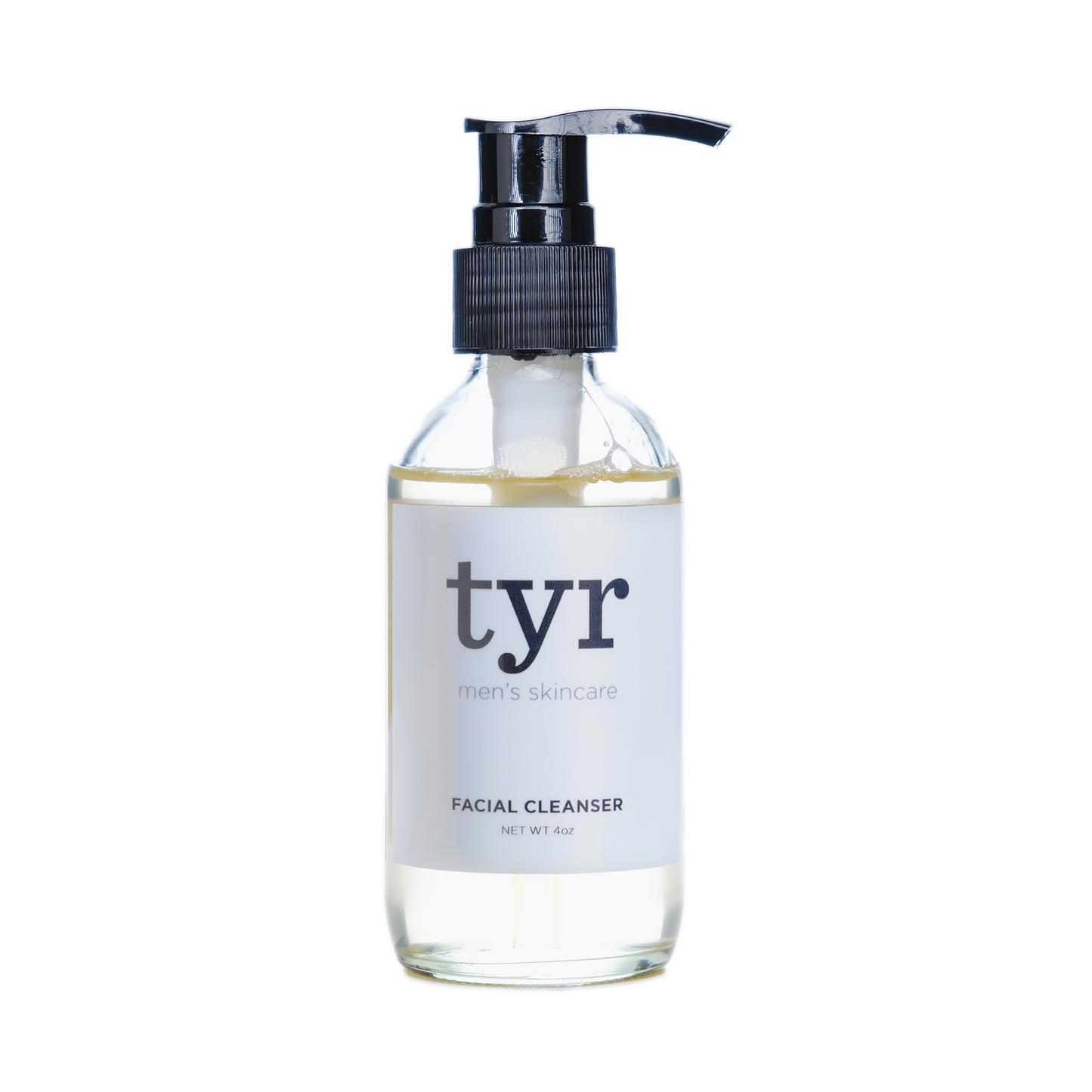 Tyr Men's Facial Cleanser isolated in white background, angle straight on